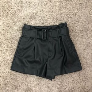 Zara Leather Shorts